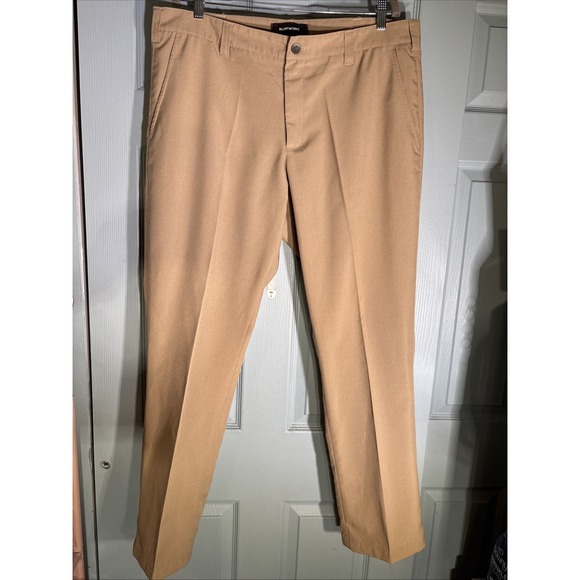 Bluffworks Other - Bluffworks Original Pants Mens Size 38x32 Khaki Tan Relaxed Fit Travel Golf